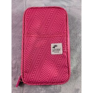 Yoobi Pink Zigzag Chevron Document Organizer Case Zip Around Travel Pouch